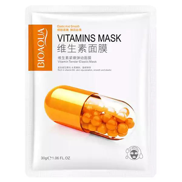 خرید ماسک ورقه ای ویتامین B2 بیوآکوا BIOAQUA اصل-ایریکت